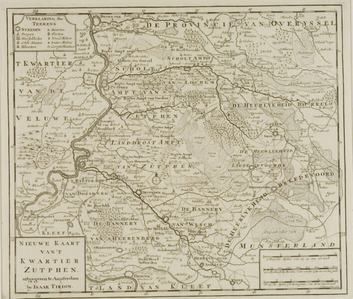 Nieuwe kaart van 't Kwartier Zutphen, 1741