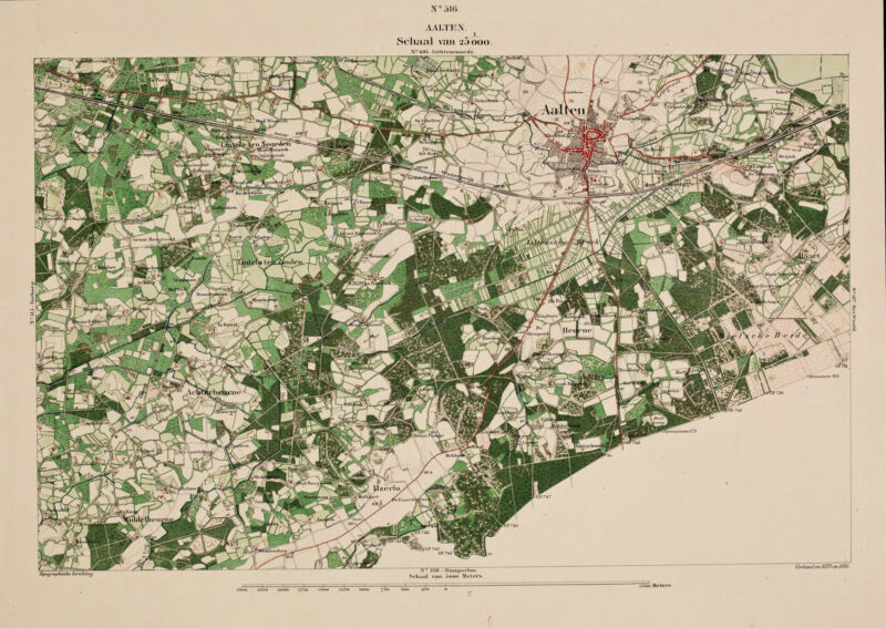 Topografische kaart Aalten, 1879-1886