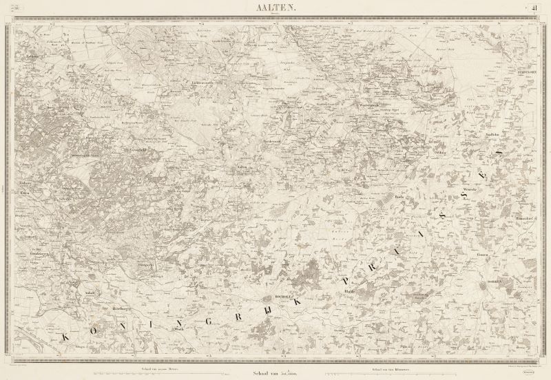 Topographische en militaire kaart van het Koningrijk der Nederlanden, Aalten (1874)