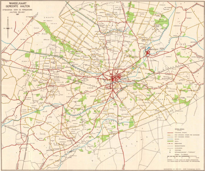 Wandelkaart gemeente Aalten, 1947