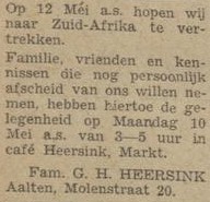 Heersink, Molenstraat, Zuid-Afrika - De Graafschapper, 07-05-1948