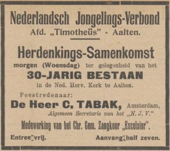 Timotheüs - Aaltensche Courant, 22-02-1927