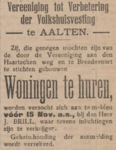 Volkshuisvesting - Aaltensche Courant, 29-10-1913