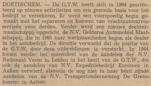 Euromex - De Grenskoerier, Aalten - Dagblad Tubantia, 03-05-1965