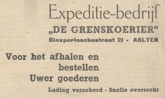 Expeditiebedrijf De Grenskoerier, Aalten - De Graafschapper, 23-12-1946
