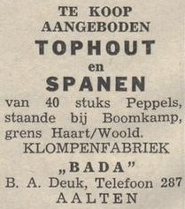 Klompenfabriek BADA, Aalten - Nieuwe Winterswijksche Courant, 24-10-1951