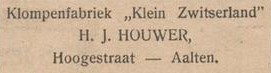 Klompenfabriek Houwer, Aalten - Nieuwe Aaltensche Courant, 30-12-1930