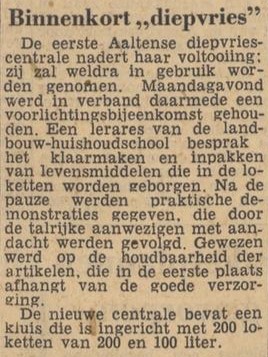 Diepvries Aalten - Dagblad Tubantia, 21-01-1958