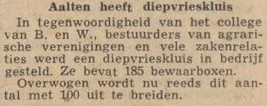 Diepvrieskluis, Aalten - Zutphens Dagblad, 08-02-1958