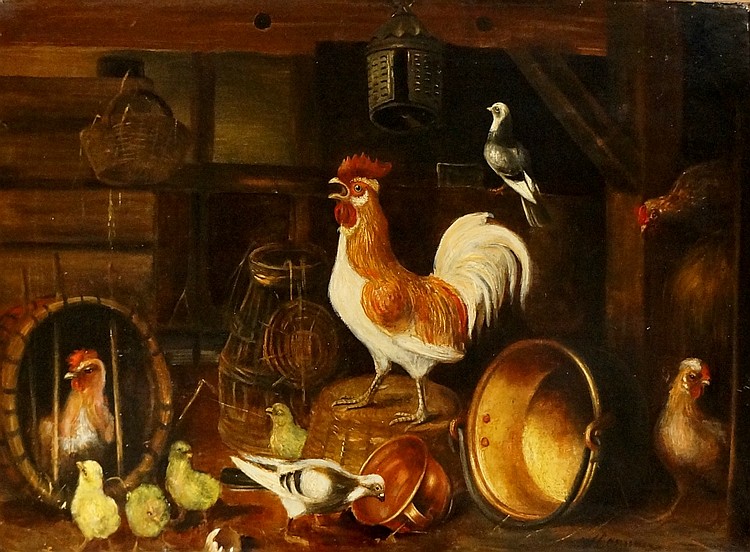 Wilhelm Albertus Lammers - Kuikens, kippen en haan