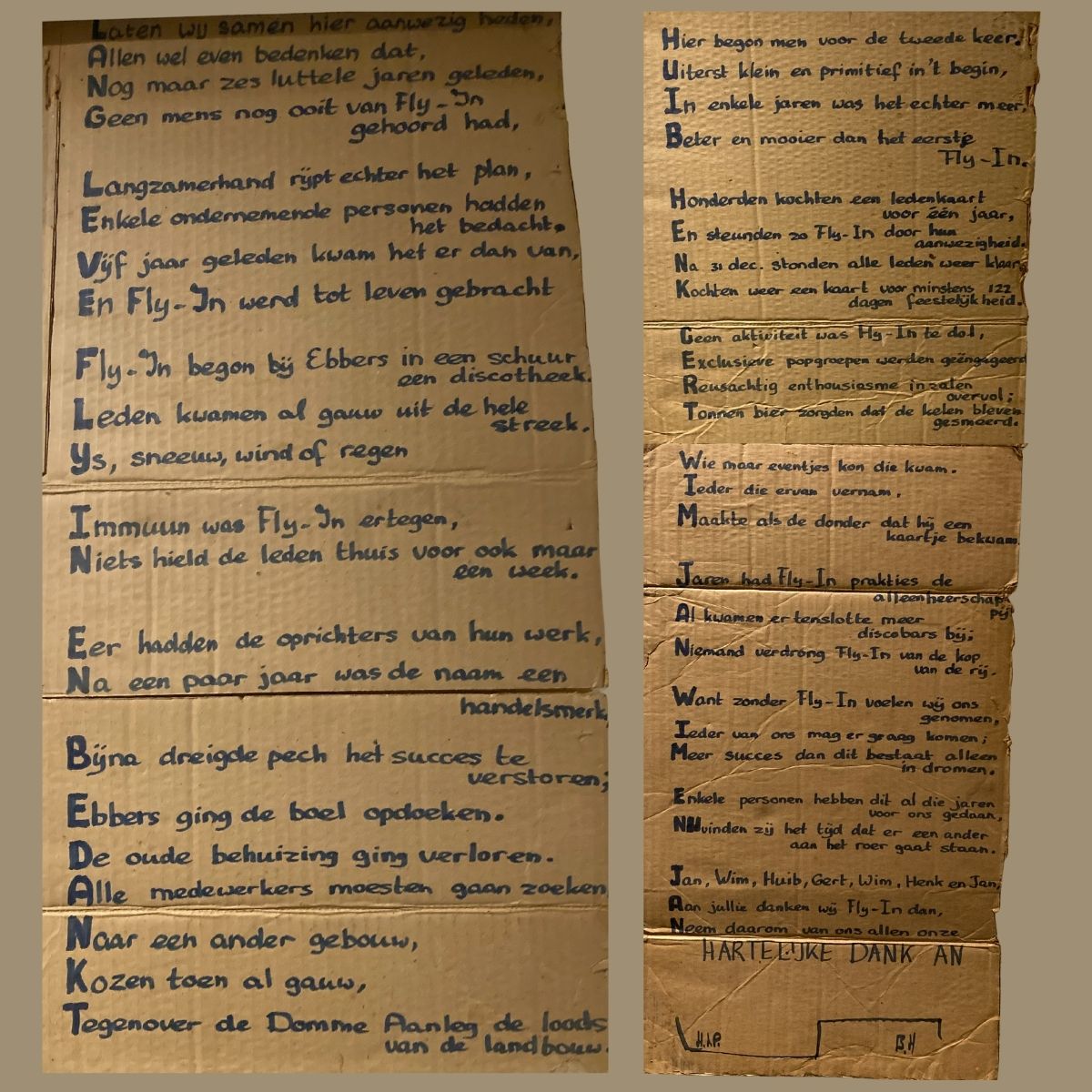 Gedicht Fly-In Barlo, 1974