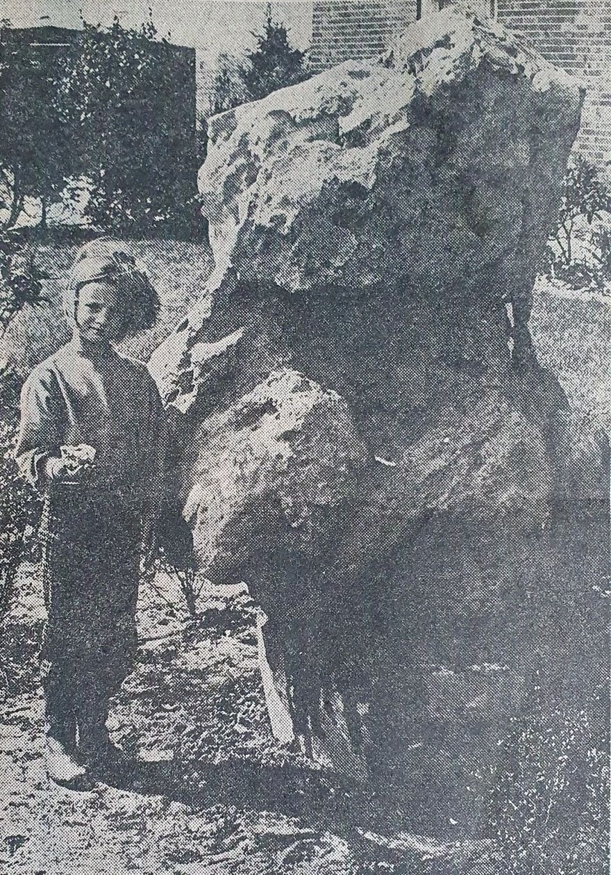 Bijzondere steen gevonden door J.C. Ansink (1971)