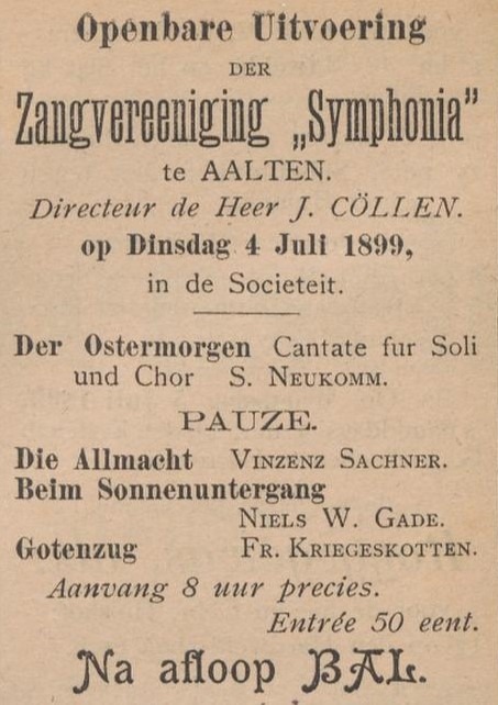 Symphonia - Aaltensche Courant, 01-07-1899